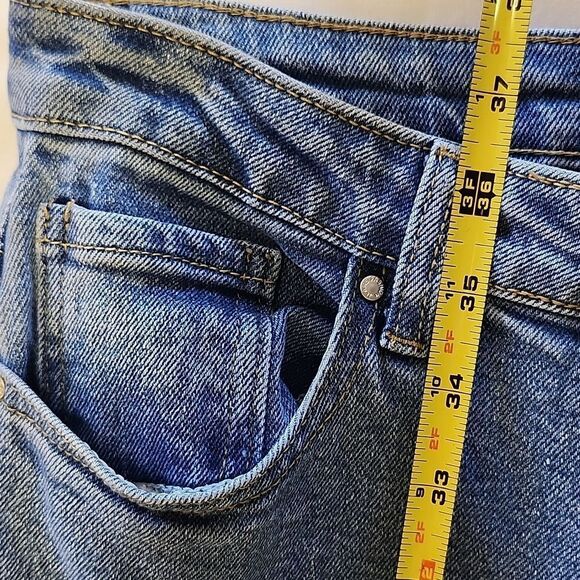 LAST Women's Wide-leg Cotton Blue Denim Jeans Capri Pants Small - Picture 10 of 12